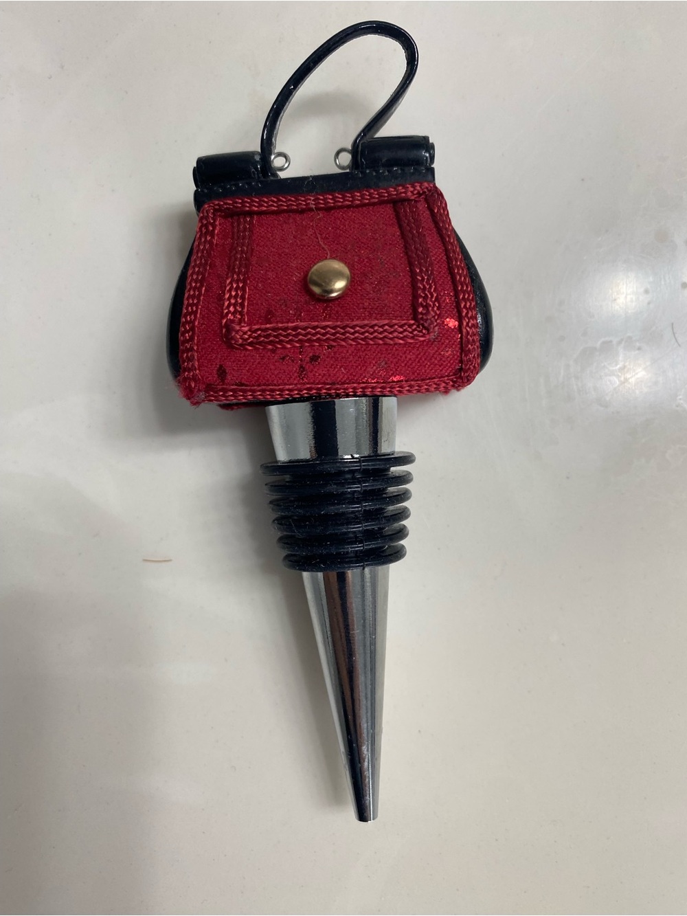 Red Mini Purse Bottle Stopper